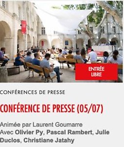Illustration de Conférence de presse Olivier Py Pascal Rambert, Julie Duclos, Christiane Jatahy